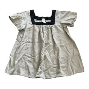 Design Today’s Beige Relaxed Vintage 100% Linen Blouse M